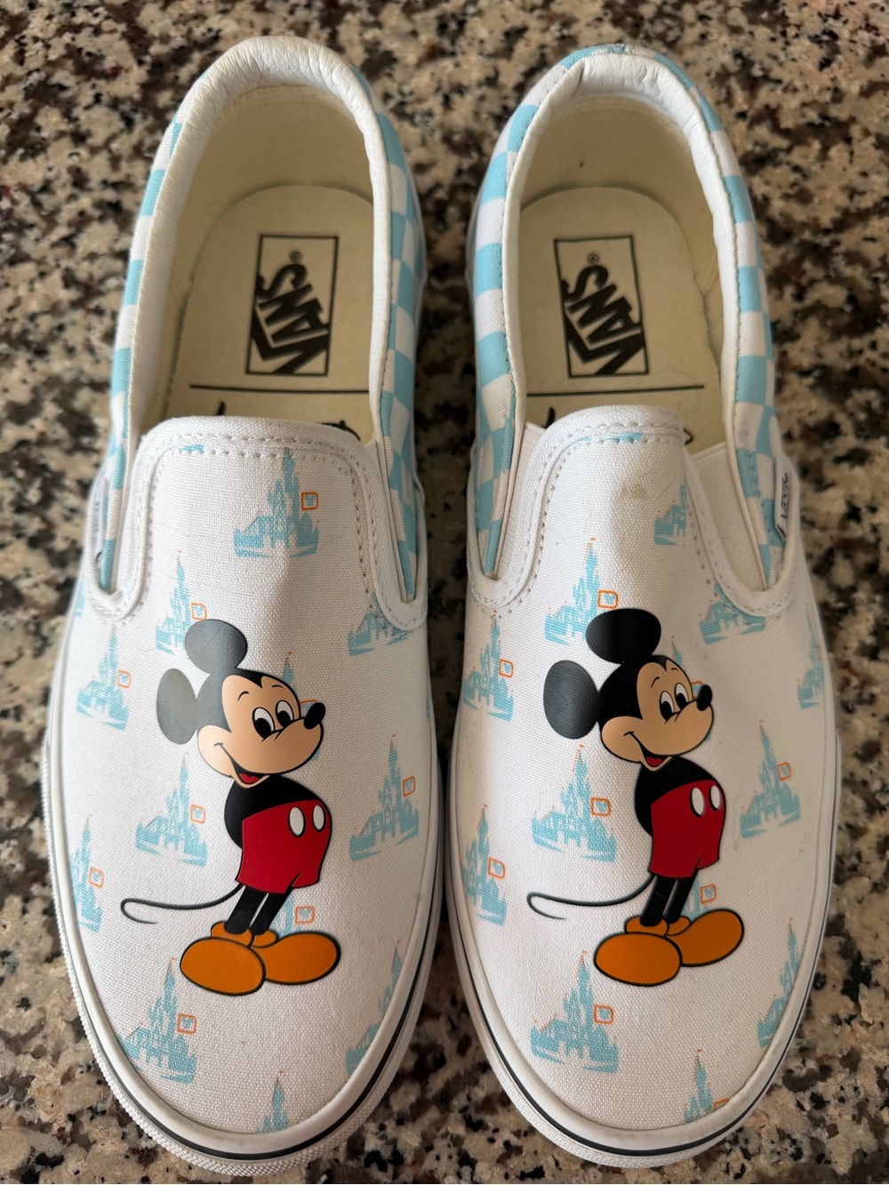 NWOT VANS X Walt Disney World 50th Anniversary Mickey Mouse Slip Ons size 9.5